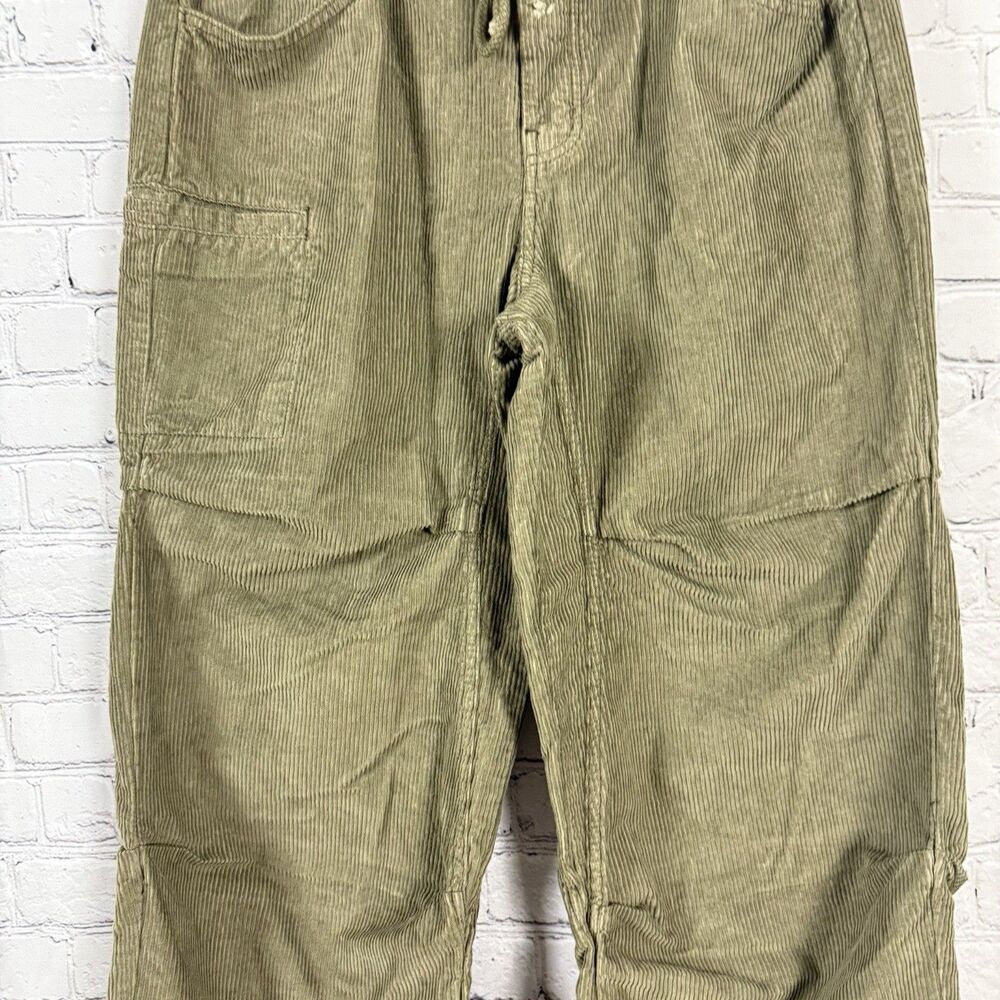NWT We The Free People Modern Love Pull On Cord Jeans Green High Rise - Picture 7 of 16